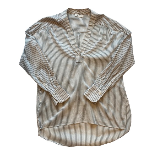 ALC Striped Lightweight Relaxed Fit Tunic Split Hem - Picture 7 of 9